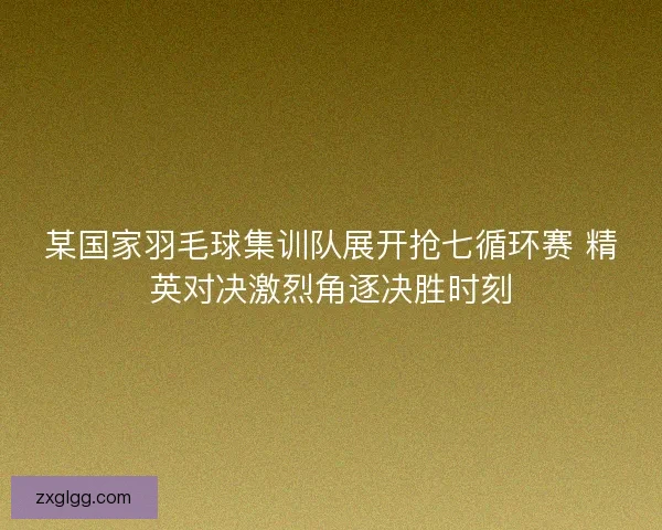 某国家羽毛球集训队展开抢七循环赛 精英对决激烈角逐决胜时刻